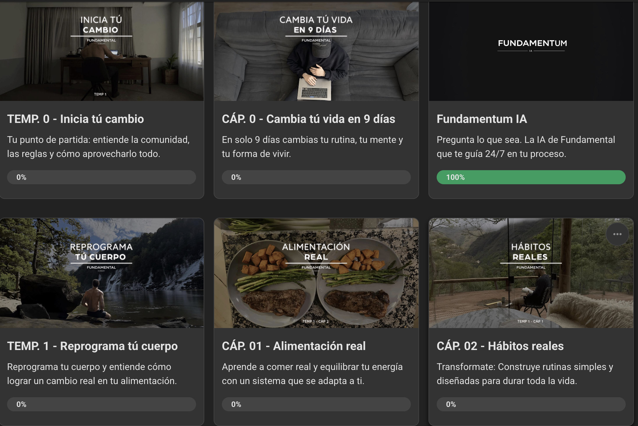 Plataforma de estudio Fundamental Academy